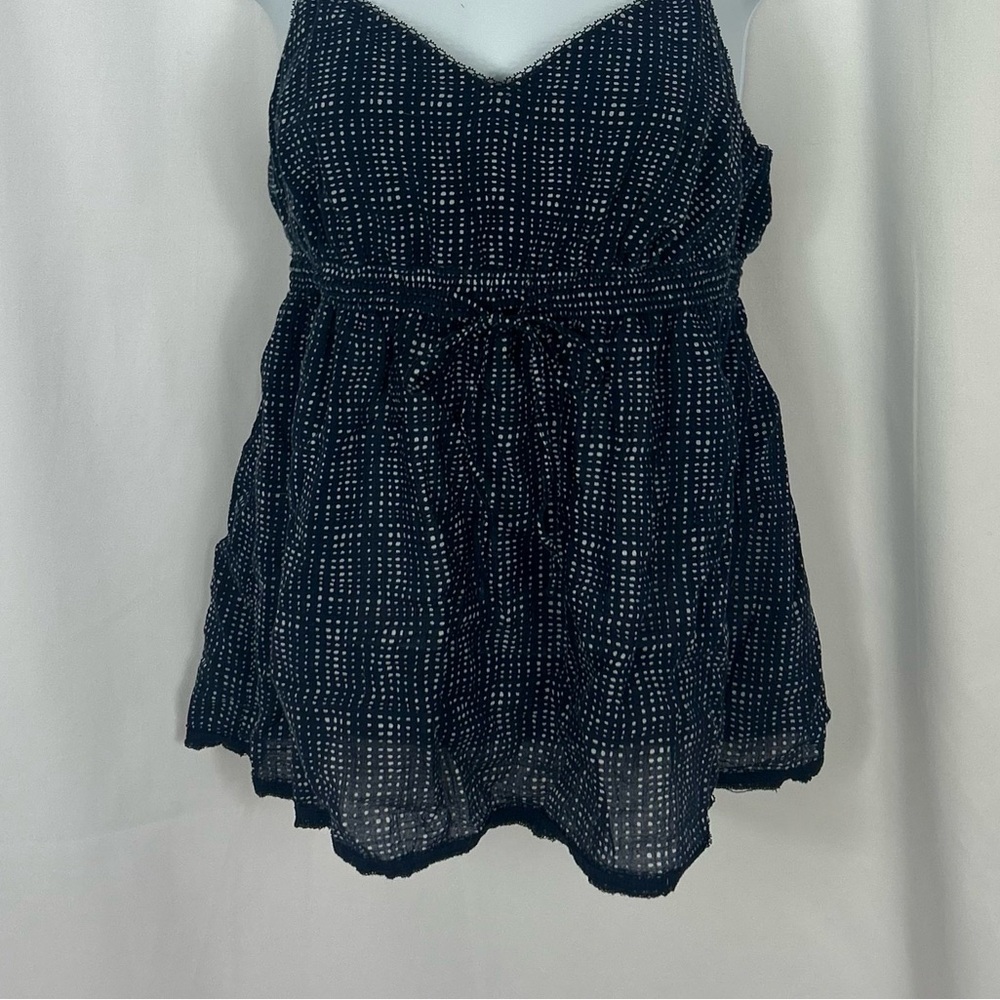 Gap Cotton Adjustable Spaghetti Strap Spotted Cam… - image 6